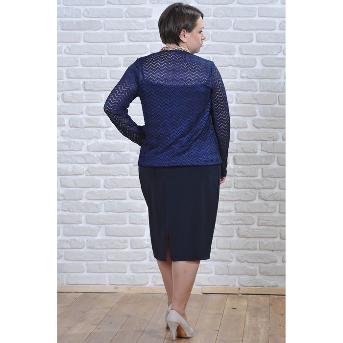 Юбка женская 5831, размер 50, рост 164 см, цвет синий