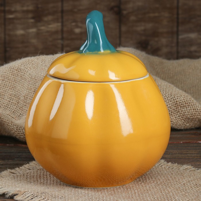 Набор для жаркого "Тыква", 4 горшка 0,8 л + рогач желтый