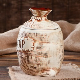 

Бочонок для специй "Мешок Сахар", под шамот, 1.5 л