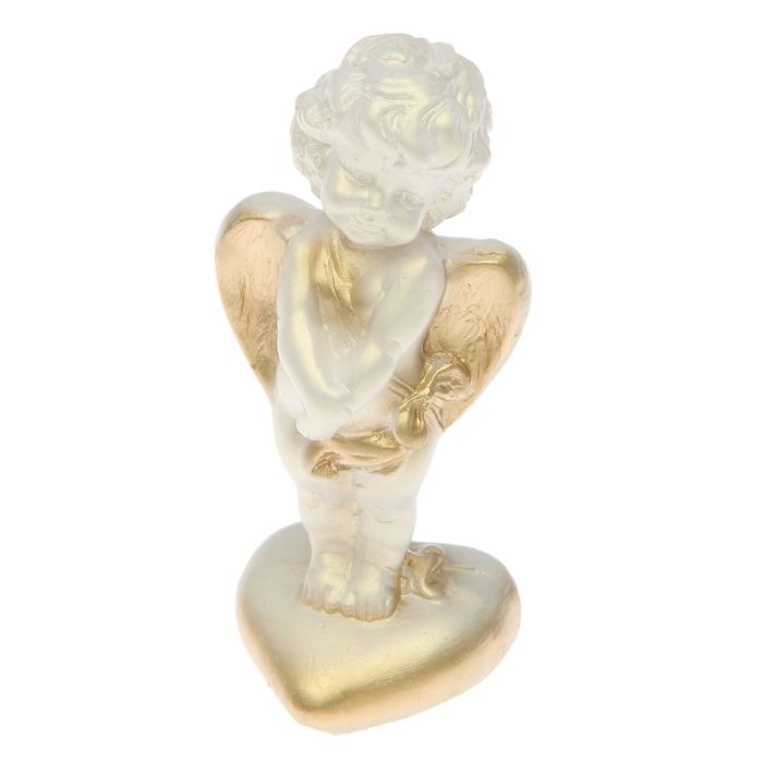 Статуэтка "Амур 2" перламутровая, с золотом, 5,5х6х13 см