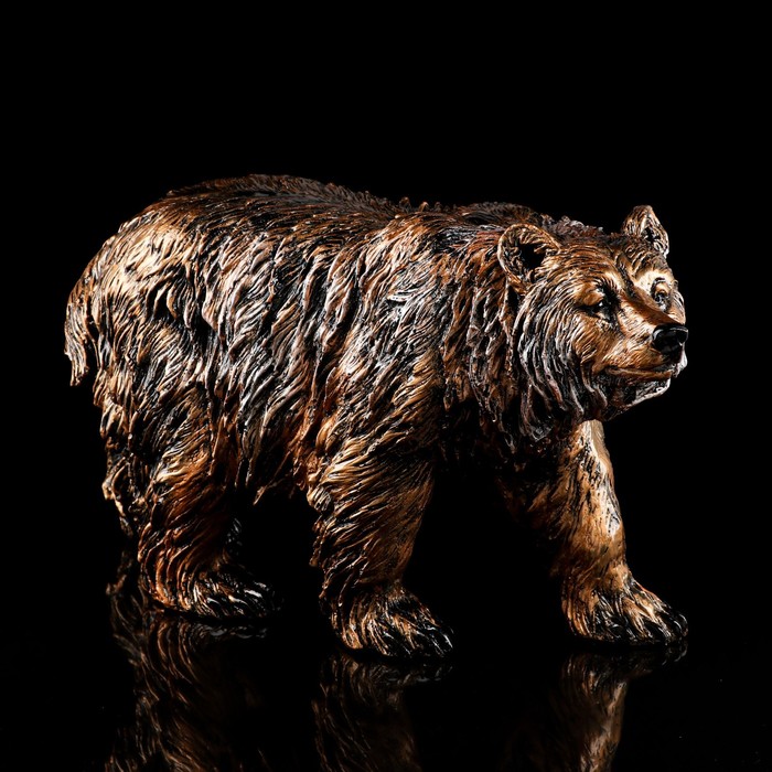 Статуэтка "Медведь", бронза, покрытие лак, гипс, 34 см