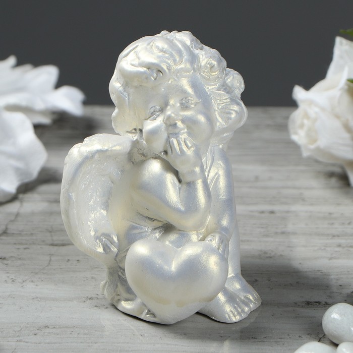 Статуэтка "Валентинка 2" перламутровая, 7х6х8 см