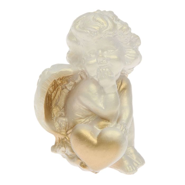 Статуэтка "Валентинка 2" перламутровая, с золотом, 5,5х6х8 см