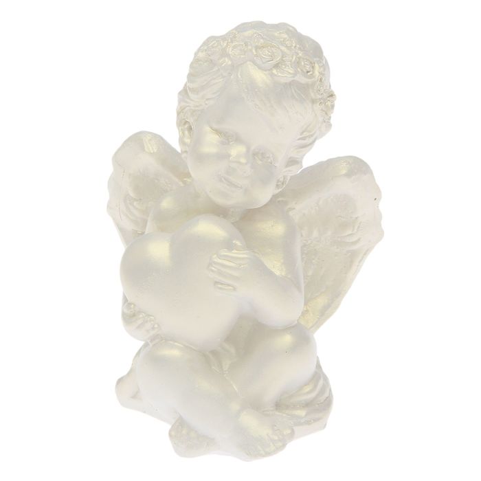 Статуэтка "Пупс с сердцем" перламутровая, 7х7х11 см