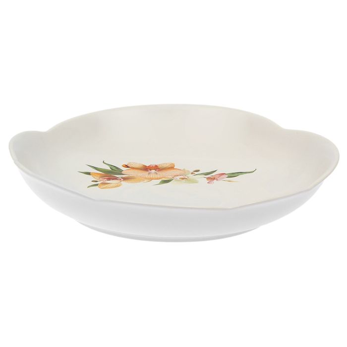 Блюдо "Ромашка" белое с деколью, 27,5 см