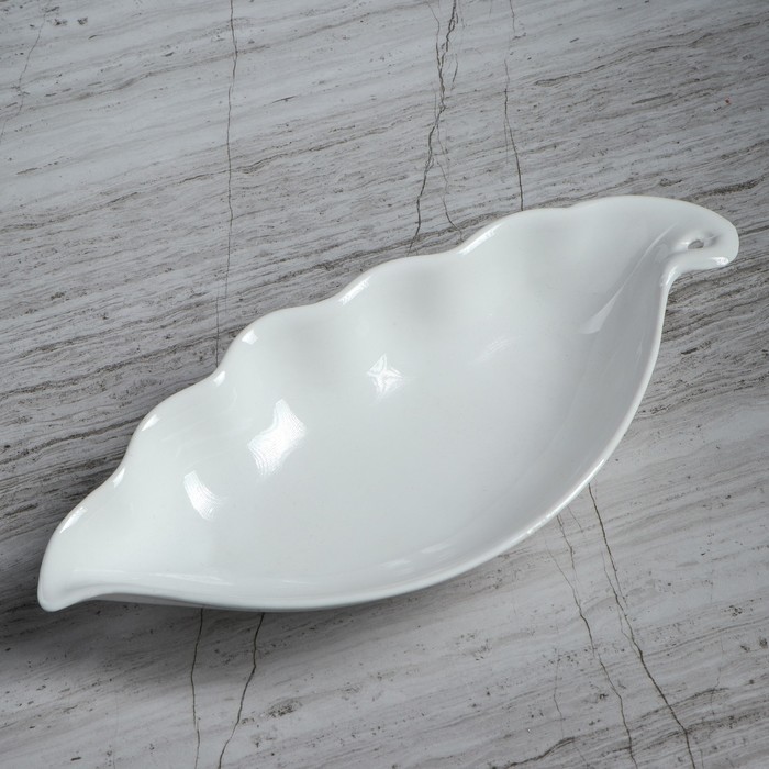 Салатник 300 мл "Гребешок", средний, белый, 25 см