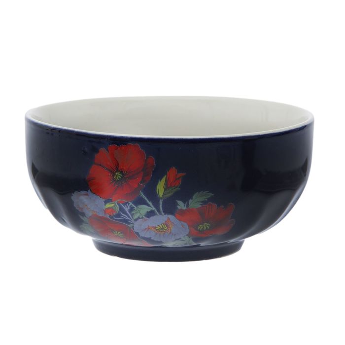 Салатник 700 мл кобальт с деколью