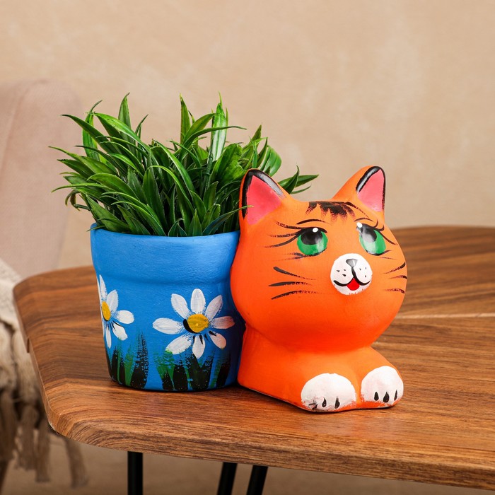 Горшок для цветов "Котенок" 12 см