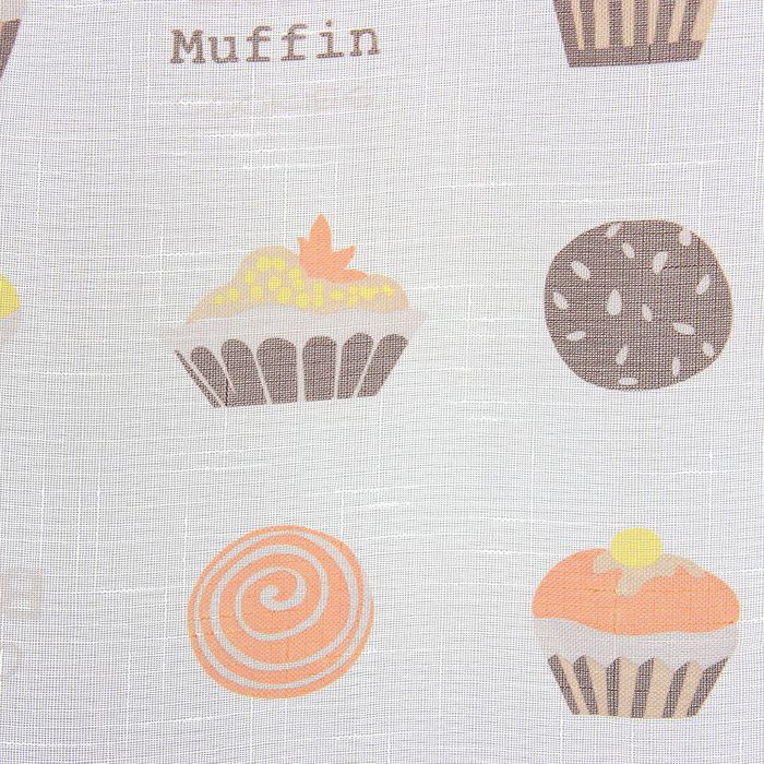 Комплект штор для кухни "Этель" №1: Маффины ширина 280 см, высота 170 см, 100% п/э