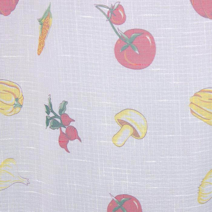 Комплект штор для кухни "Этель" №1: Овощное ассорти (вид2) ширина 280 см, высота 170 см, 100% п/э