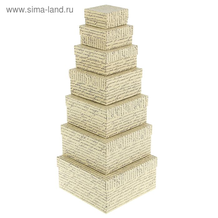 

Набор коробок 7 в 1 "Пушкинские строки", 20 х 20 х 10 - 7 х 7 х 4 см