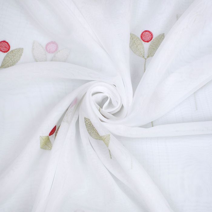 Штора для кухни "Этель" №3: Цветы ширина 280 см, высота 170 см, 100% п/э