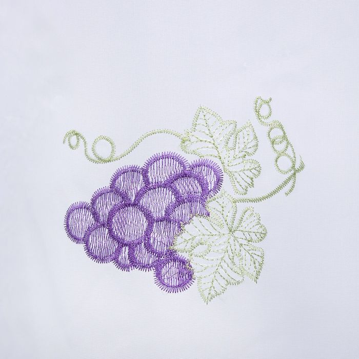 Тюль для кухни "Этель" Виноград 140х200 см - 1 шт., 100% п/э