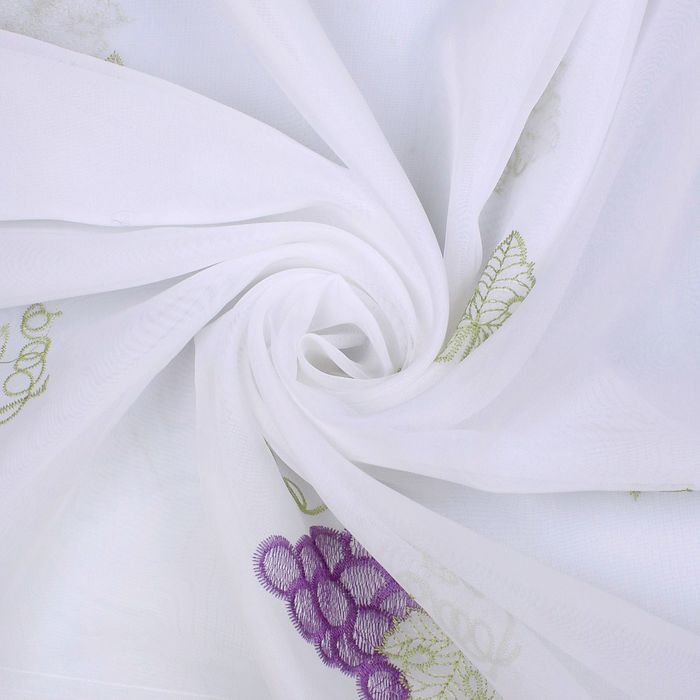 Тюль для кухни "Этель" Виноград 140х200 см - 1 шт., 100% п/э