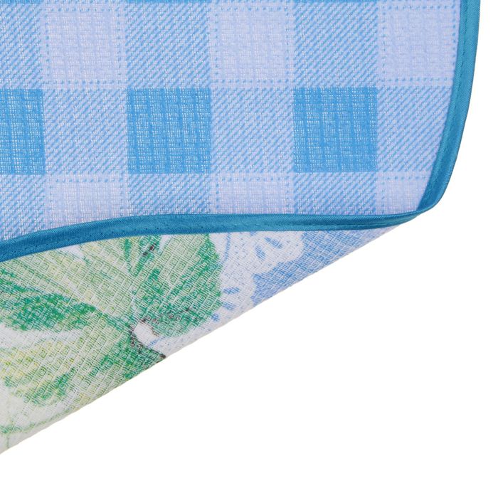 Полотенце вафельное круглое, цвет синий МИКС, диаметр 70 см