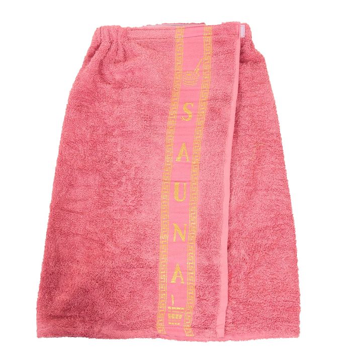 Накидка махровая на липучке «Элитная», цвет пыльная роза, размер 67х104 см