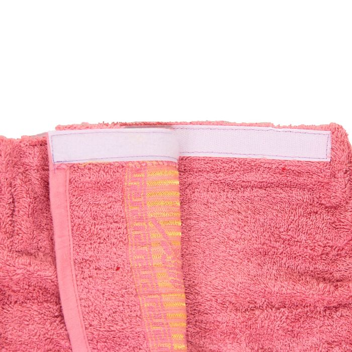 Накидка махровая на липучке «Элитная», цвет пыльная роза, размер 67х104 см