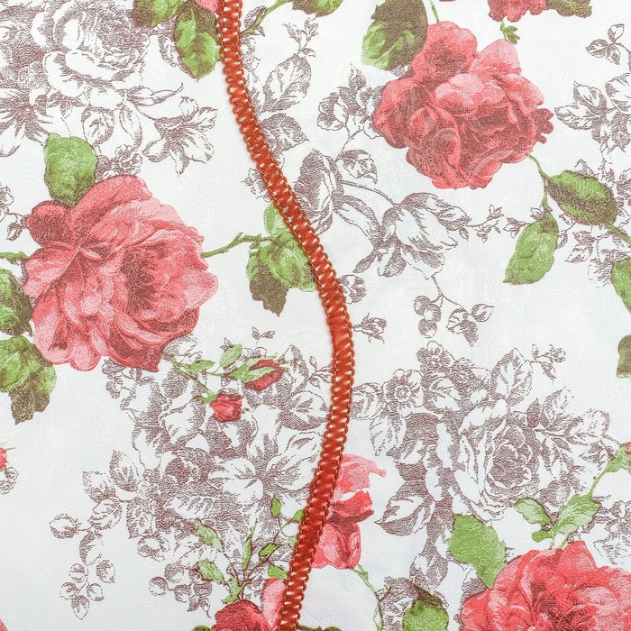 Скатерть винил на основе с фигурным краем, цвет МИКС, размер 120х152 см