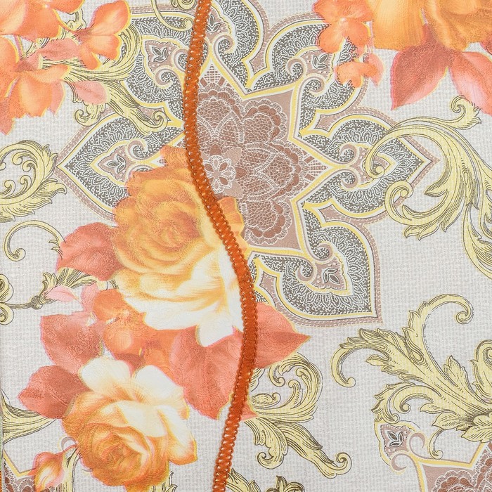 Скатерть винил на основе с фигурным краем, цвет МИКС, размер 120х152 см