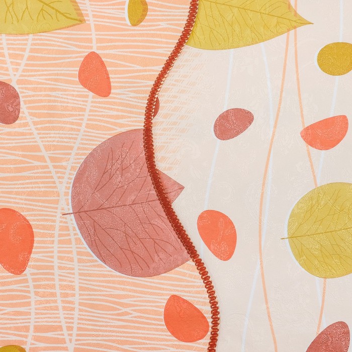 Скатерть винил на основе с фигурным краем, цвет МИКС, размер 152х228 см