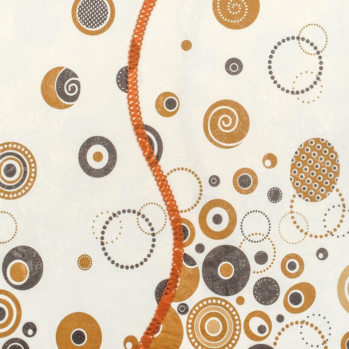 Скатерть винил на основе с фигурным краем, цвет МИКС, размер 152х228 см