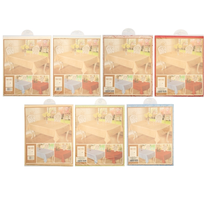 Скатерть «Клеточка/узор» тканевая, цвет МИКС, размер 120х152 см