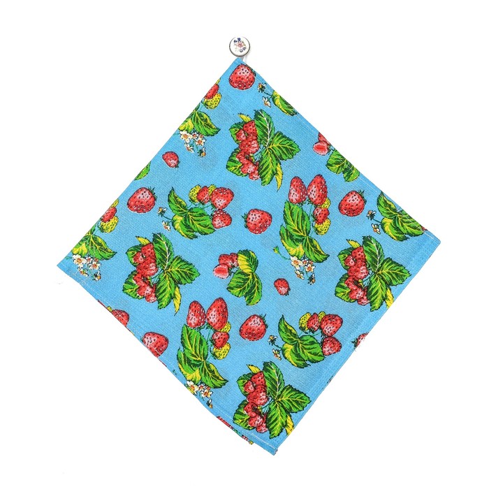 Полотенце вафельное «Клубника», размер 38х73 см