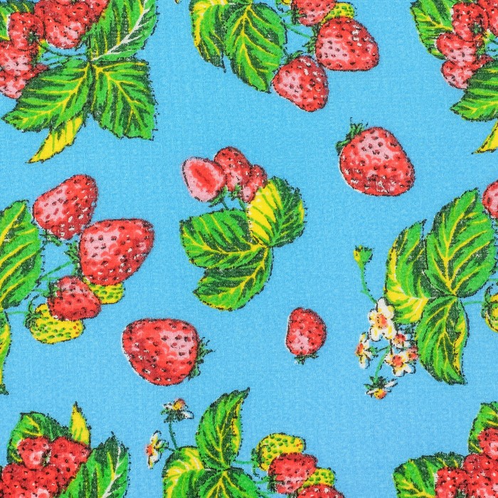 Полотенце вафельное «Клубника», размер 38х73 см