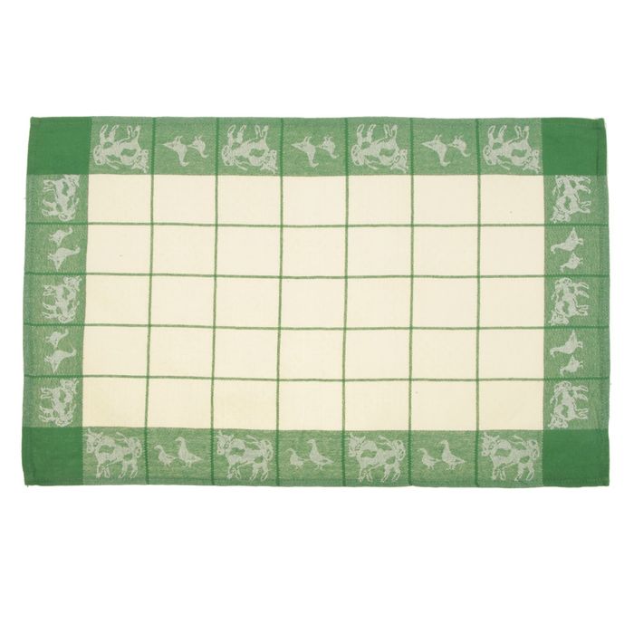 Полотенце кухонное «Зоопарк», цвет зелёный, размер 38х64 см