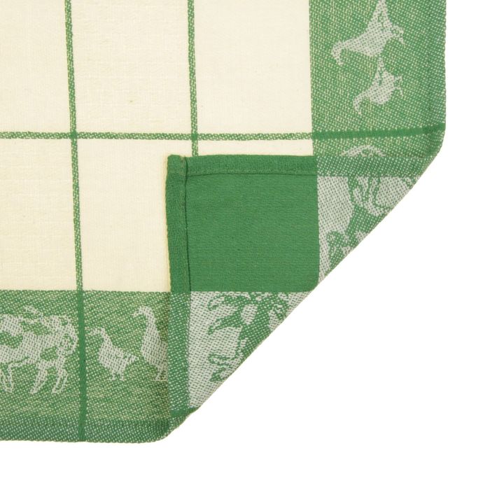 Полотенце кухонное «Зоопарк», цвет зелёный, размер 38х64 см