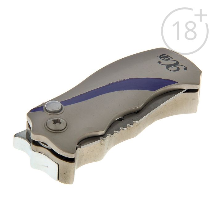 Зажигалка-нож пьезо «Полоса», фиксатор, микс, 7х3 см