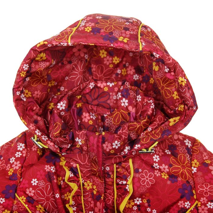 Костюм для девочки "Цветы", рост 98 см (26), цвет бордовый