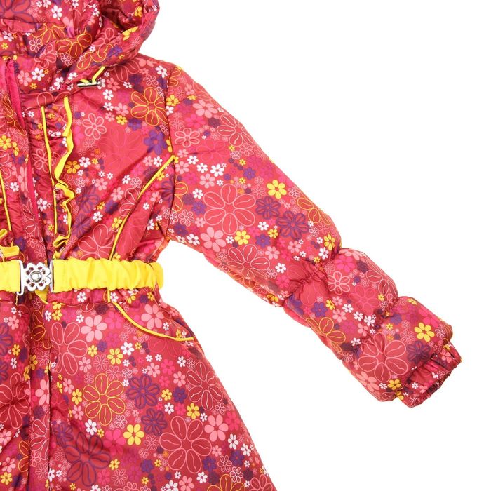 Костюм для девочки "Цветы", рост 98 см (26), цвет бордовый