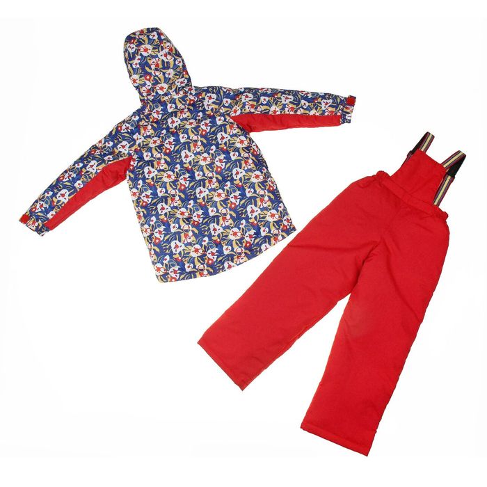 Костюм для девочки "Настёна", рост 98 см (24), цвет синий/красный