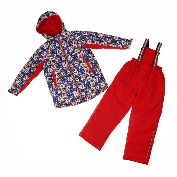 Костюм для девочки "Настёна", рост 104 см (26), цвет синий/красный