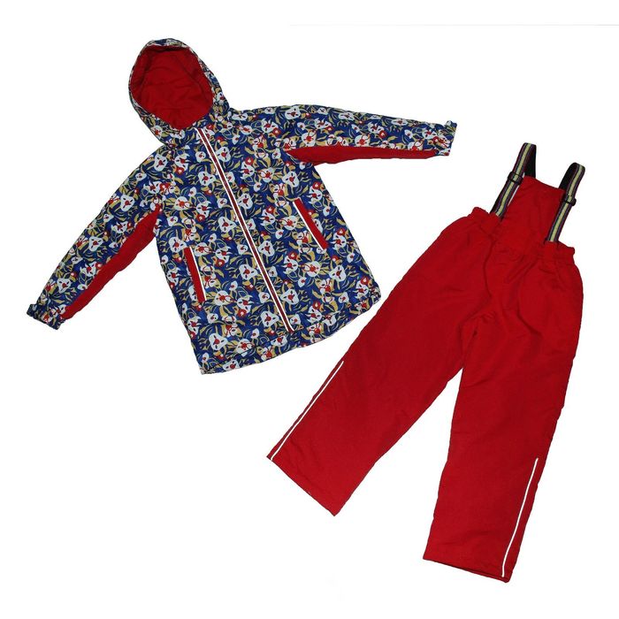 Костюм для девочки "Настёна", рост 104 см (26), цвет синий/красный