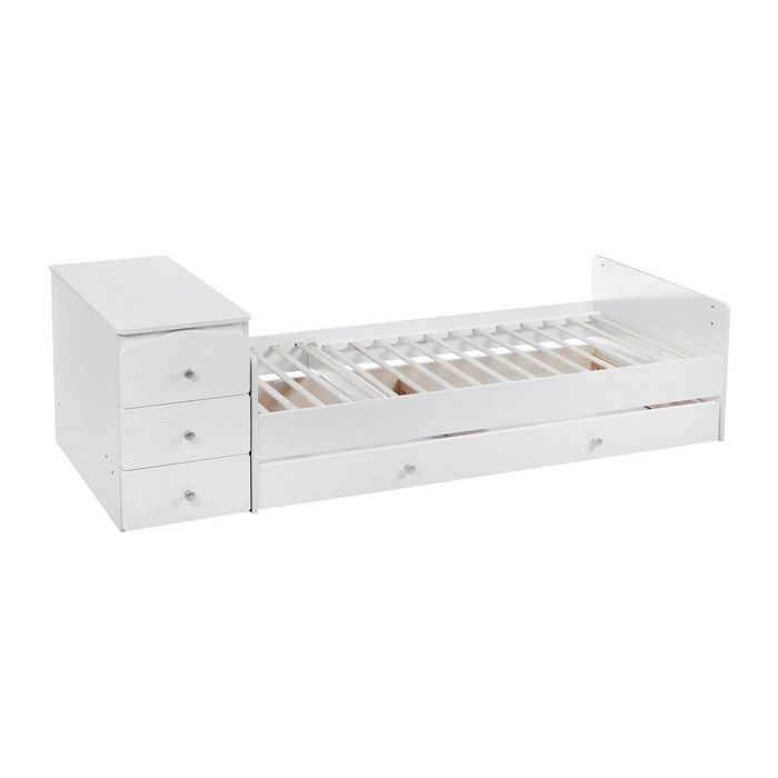 Детская кровать-трансформер СКВ-9 «Жираф» на маятнике, цвет белый