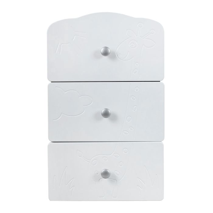 Детская кровать-трансформер СКВ-9 «Жираф» на маятнике, цвет белый