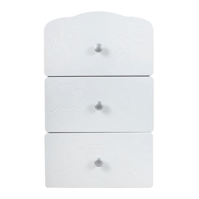 Детская кровать-трансформер СКВ-9 «Жираф» на маятнике, цвет берёза/белый