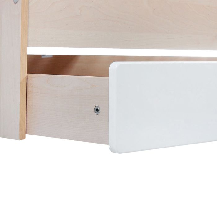 Детская кровать-трансформер СКВ-9 «Жираф» на маятнике, цвет берёза/белый