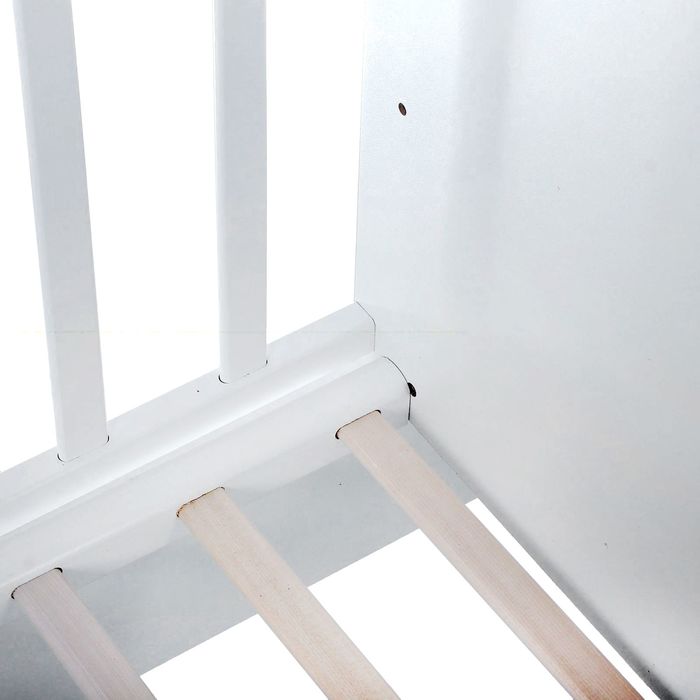 Детская кровать-трансформер СКВ-9 «Птички» на маятнике, цвет белый