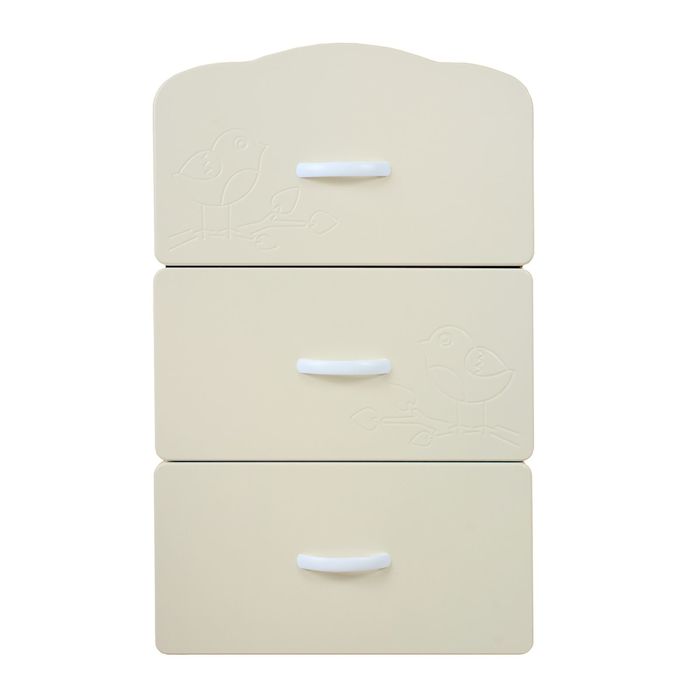 Детская кровать-трансформер СКВ-9 «Птички» на маятнике, цвет венге/бежевый