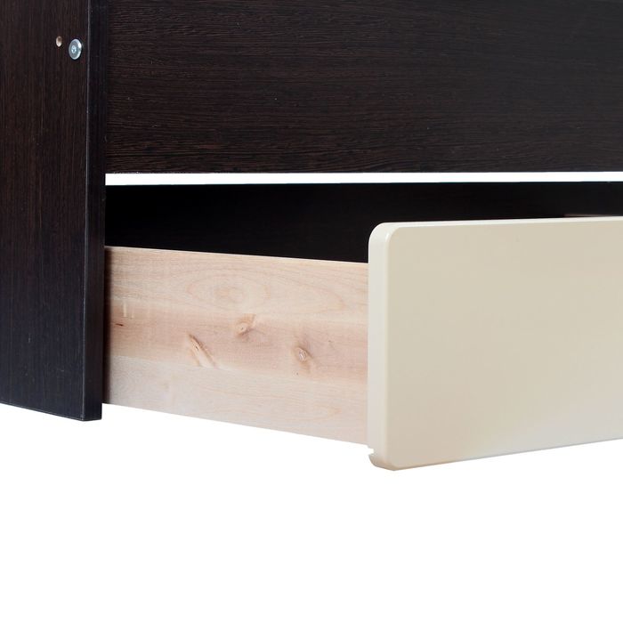 Детская кровать-трансформер СКВ-9 «Птички» на маятнике, цвет венге/бежевый