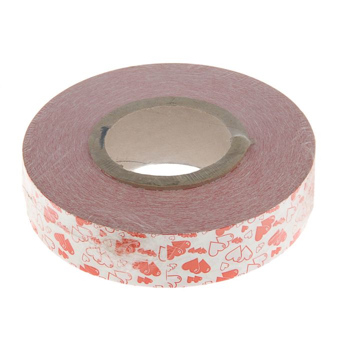 Лента бордюрная в рулоне "Сердечки", 4 см х 510 м, 40 мкм