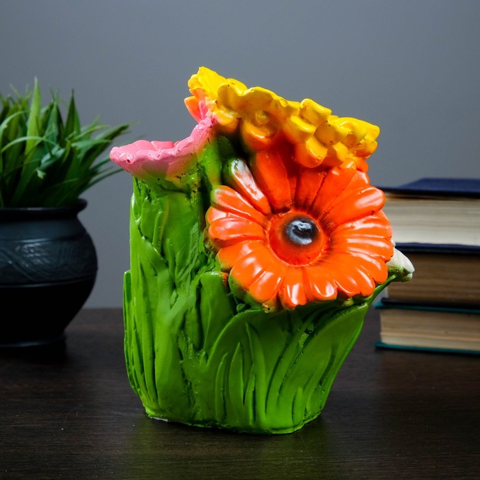 Копилка "Букет гербер" 20х18см МИКС