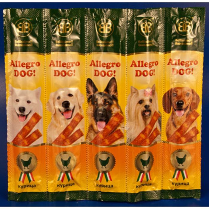 Колбаски B&B "Аллегро Дог" для собак Курица, 5шт