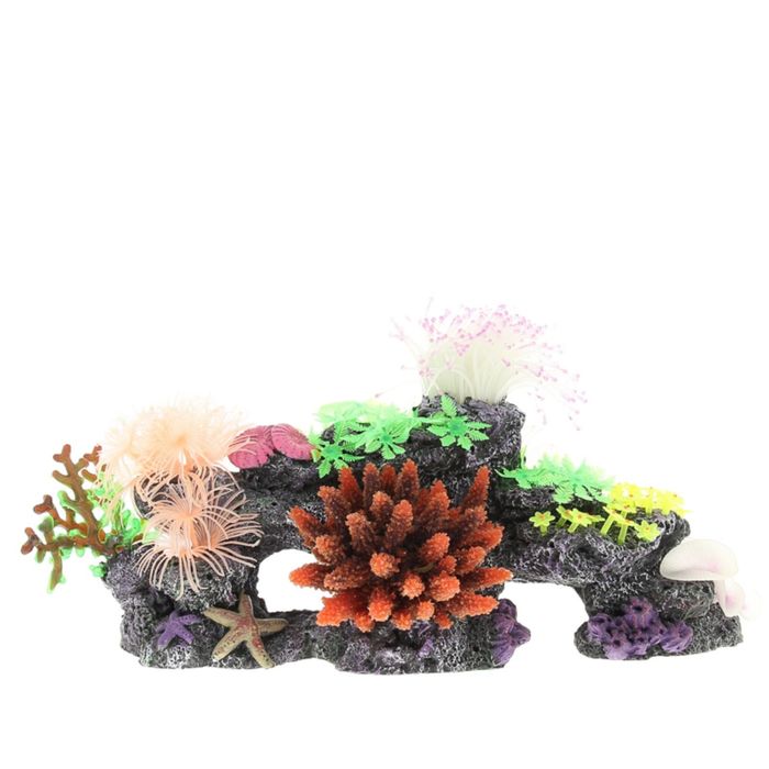 Композиция из кораллов пластик+силикон 40х20х20см (SH026J)