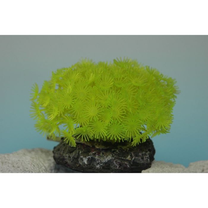 Коралл пластиковый (мягкий) желтый 10х10х10см (CA006Y)