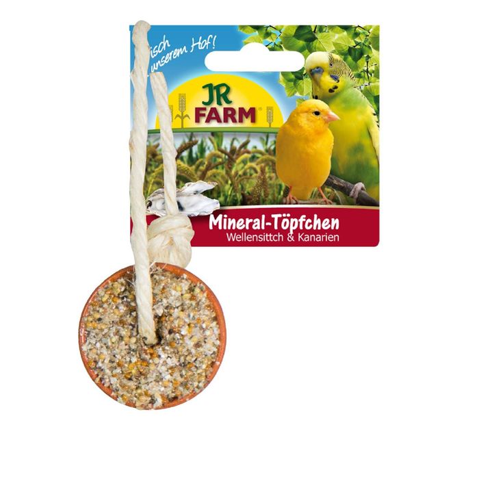 Минеральный горшочек JR FARM  для волнистых попугаев, 100г