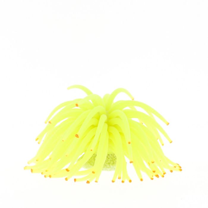 Коралл силиконовый на керамической основе, желтый, 13х13х10см (RT172LY)